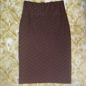 LuLaRoe Brown Knee-Length Pencil Skirt for Work
